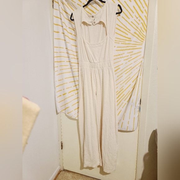FP Beach free people cream jumpsuit s - Picture 9 of 12